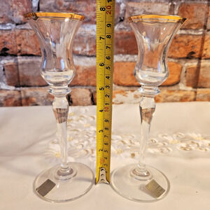 Mikasa Wine Goblets – Gold Rim 7.75" (Set of 2) -- Lovely Elegance